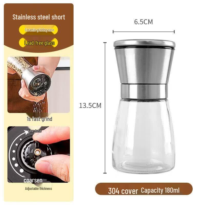 Qiwei Japanese Style Stainless Steel Manual Spice Grinder