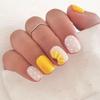 Nail Art 24 Pieces Small Fresh Collection Color Flower Plaid Corrugated Short Wearing Nail Piece