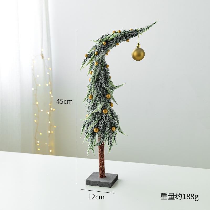 Christmas Decoration Mini 50cm Crooked Neck Christmas Tree Home Decoration Ornament Christmas Atmosphere Arrangement