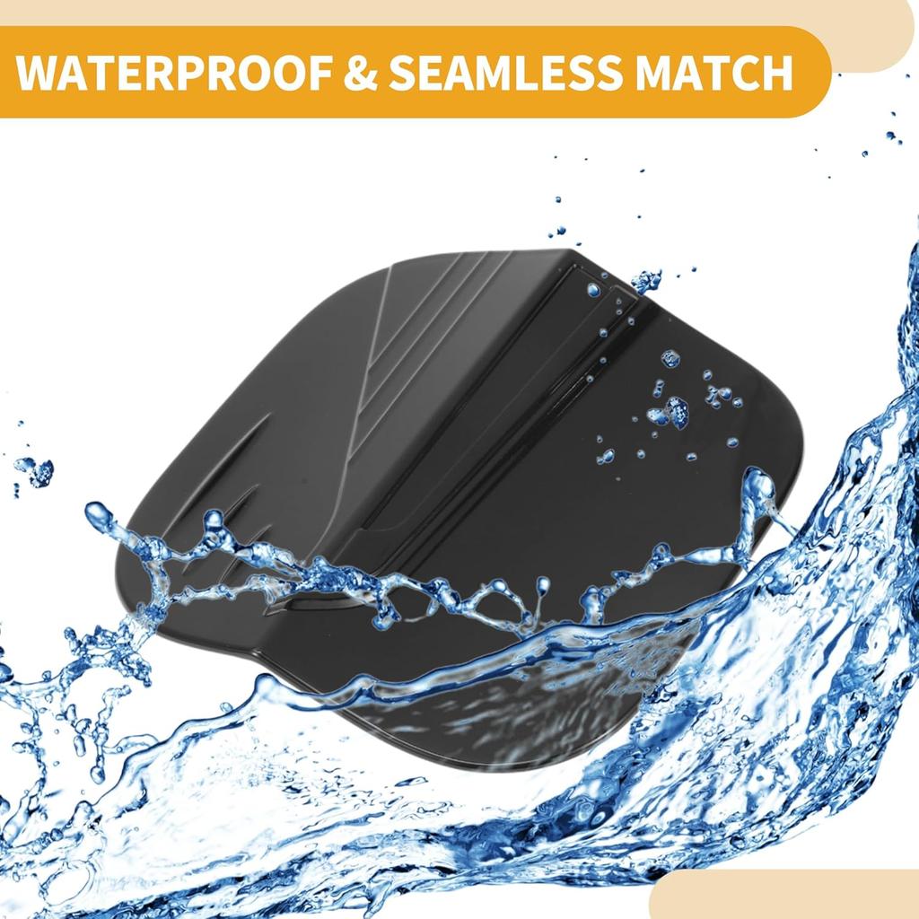 Fuel Tank Door Cap for Honda Civic 2022-2025 Fuel Filler Flap Cover Adhesive Type Glossy Black ABS Fuel Filler Door Gas Cap