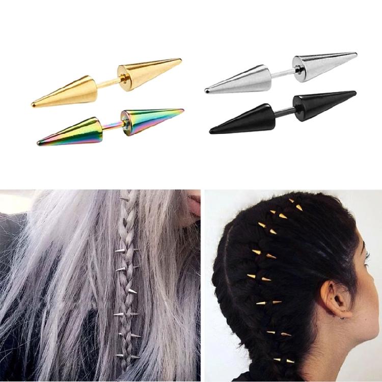 10 Pcs Spike Cone Stud Earrings Minimalist Piercing Jewelry Fashion Accessories
