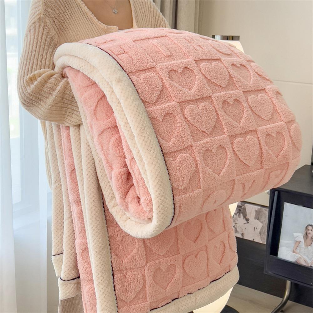 New Fleece Thick Lamb Blanket Double Sided Warm Warm Blanket Ultra Soft Breathable Throw Blanket Home Office