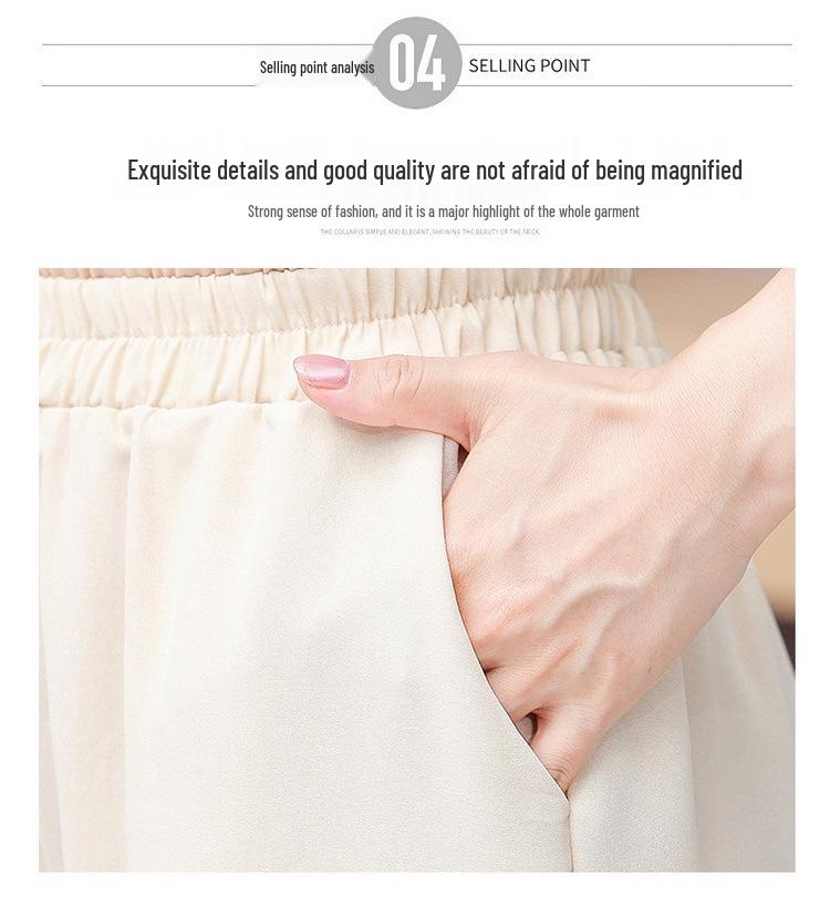 Elegant Short-Sleeved Summer Set for Mom (Aged 50-60)