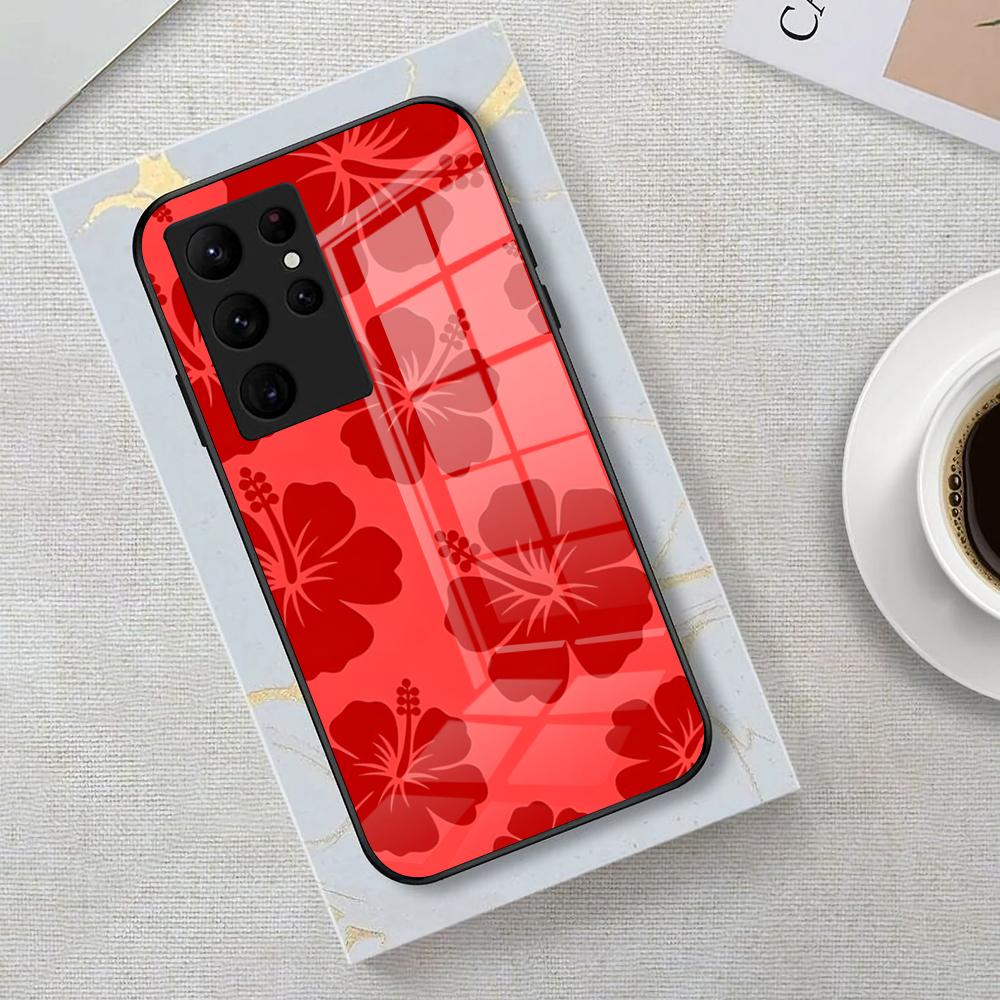 Coconut Preppy Hawaiian Hawaii Phone Case For Samsung S26 S25 Edge Ultra 23 22 21 20 Ultra Plus S24 Fe Glass Cover