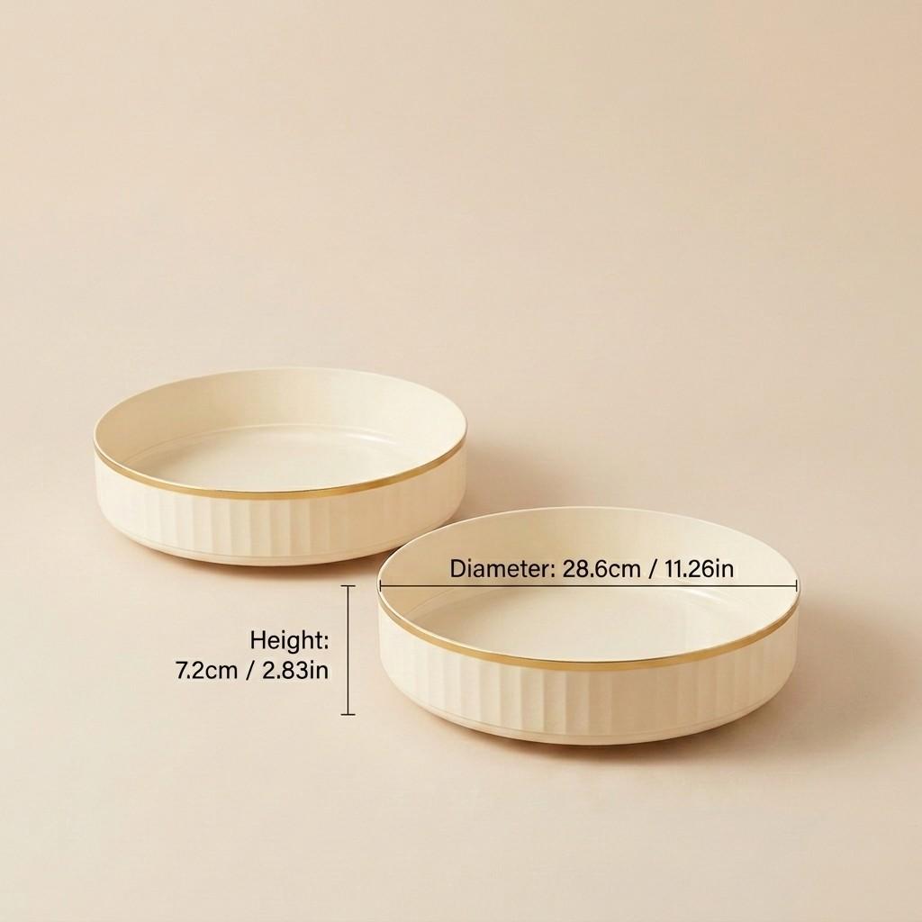 360 Rotating Makeup Organizer Vanity Tray Round PET Plastic Perfume Stand Cosmetic Skincare Bedroom Bathroom Storage Shelf Rack