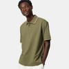 Uniqlo X JW Anderson Collaboration SS25 Embroidered Logo Half Button Short Sleeve Polo Shirt Unisex Polo Shirts Olive-Green 476227-57