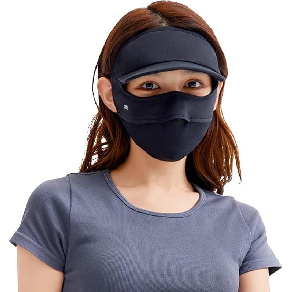 Women Wide Brim Anti UV Face Cover UPF 50+ Full Face Mask Breathable Sunscreen Sports Face Covering SLN4M237