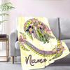Home Customize Your Name Blankets Tropical Floral Design Comfortable Soft Lightweight Allseason Multipurpose Blanket For Picnics Sofas Offices Beds