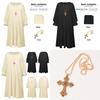 Medieval Priest Cosplay Costume With Polyester Fabric For Halloween Stage Performances