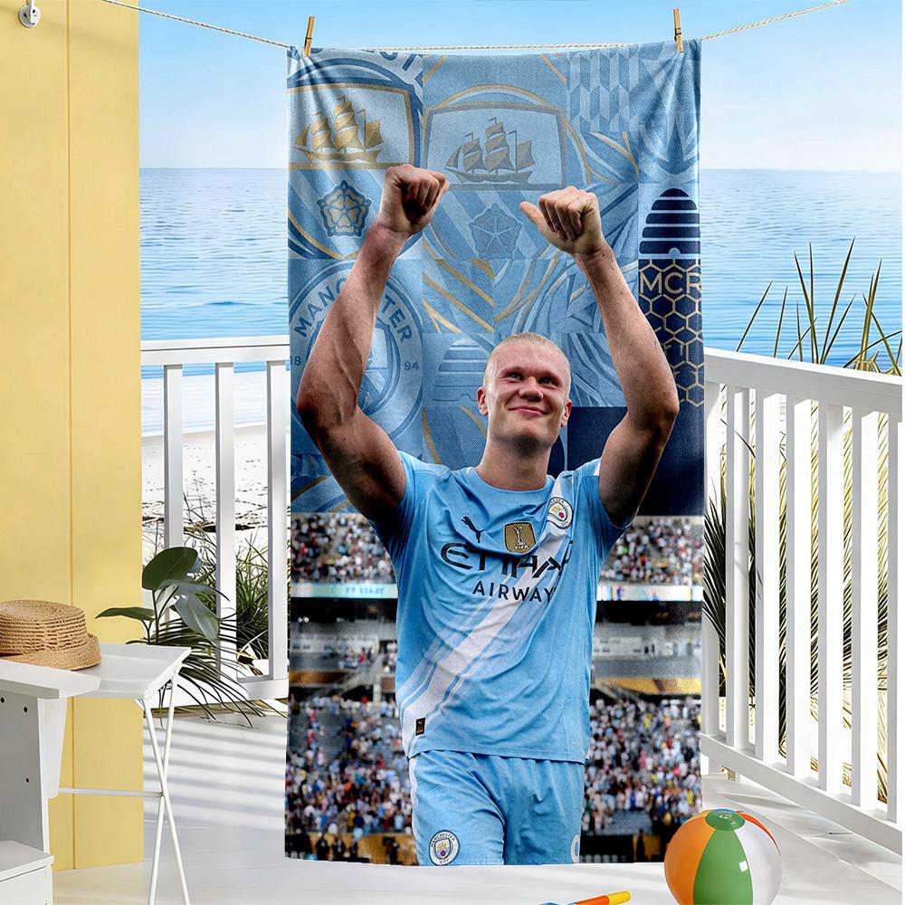 Haaland Beach Towel Super Soft Microfiber Quickdry Fabric Comfortable Lightweight Suitable for Swimming, Gym, Camping, Yoga Vacation