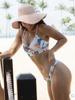 Conjunto de Biquíni Push-up Feminino Sanqi 2023: Sutiã Pequeno, Maiô de Três Peças para Verão ou Resort.