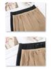 Women's Black Flared Pants - High-End Casual Draping for Spring 2025