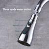 Kitchen Bathroom Tap Faucet 360 Degree Swivel Sink Aerator 3 Modes Water Saving Nozzle Adapter Anti-splash Rotating Water Tap