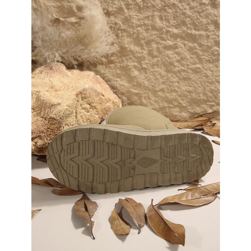 Women's Chunky-Soled Short Snow Boots 2025 Fall/Winter New Arrival Two-Way Wear Thickened Fleece Lining Warm Slip-On Women's Cotton Boots