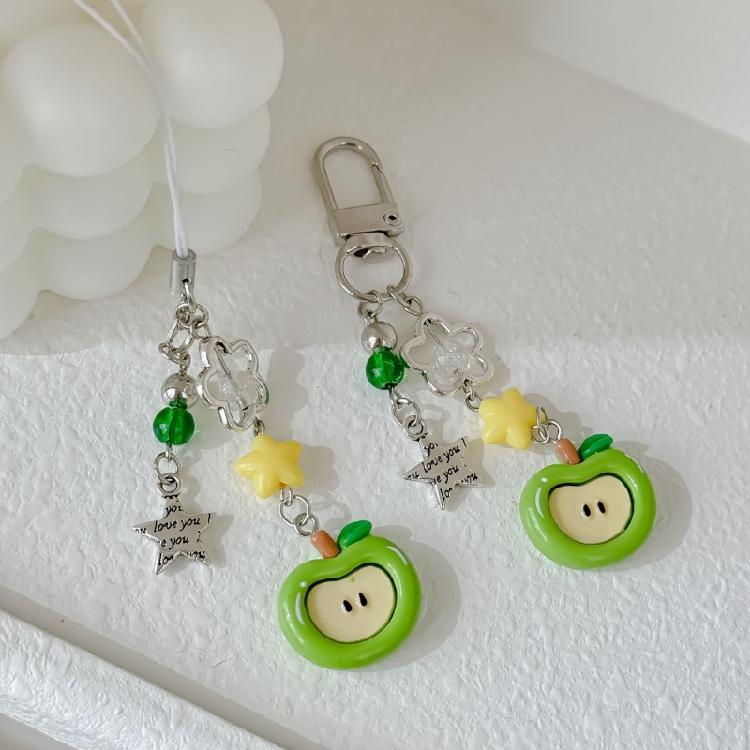 Frucht Perlen Schlüsselanhänger Stilvoller Handyanhänger Bunter Schlüsselring Einzigartiger Taschenanhänger Modischer Schlüsselanhänger Geldbörsen Zubehör