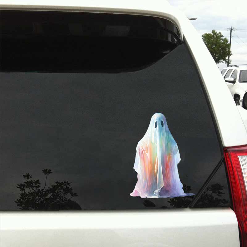Rainbow Ghost Car Stickers Waterproof Vinyl Decals Auto Body Window Bumper Decor Motorcycle Helmet Stickers TM196