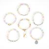 Easter Theme Polymer Clay Bead Bracelet Set of 6 Unique Designs Ornament for Holiday Celebrations and Daily Wear