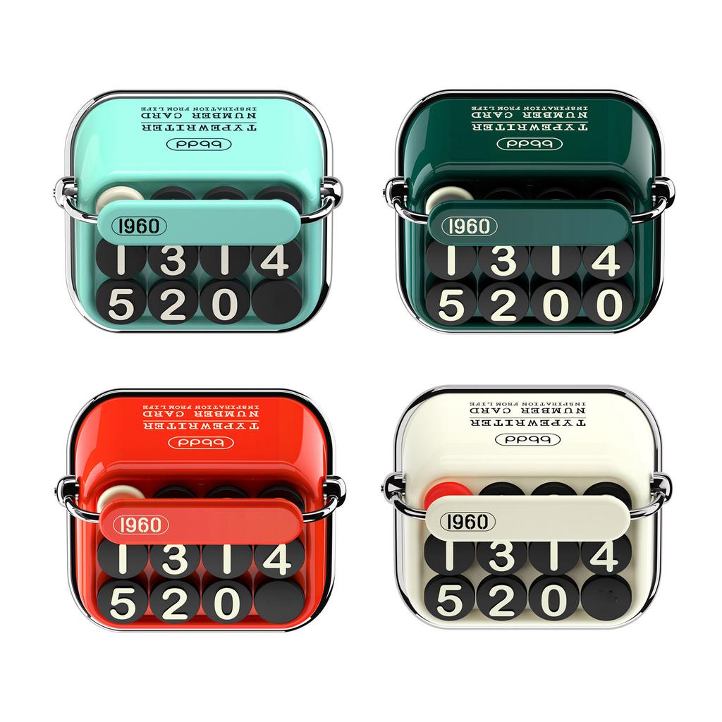 Car Interior Accessories Retro Typewriter Temporary Parking Card Auto License Stop Sign Telephone Number Plate