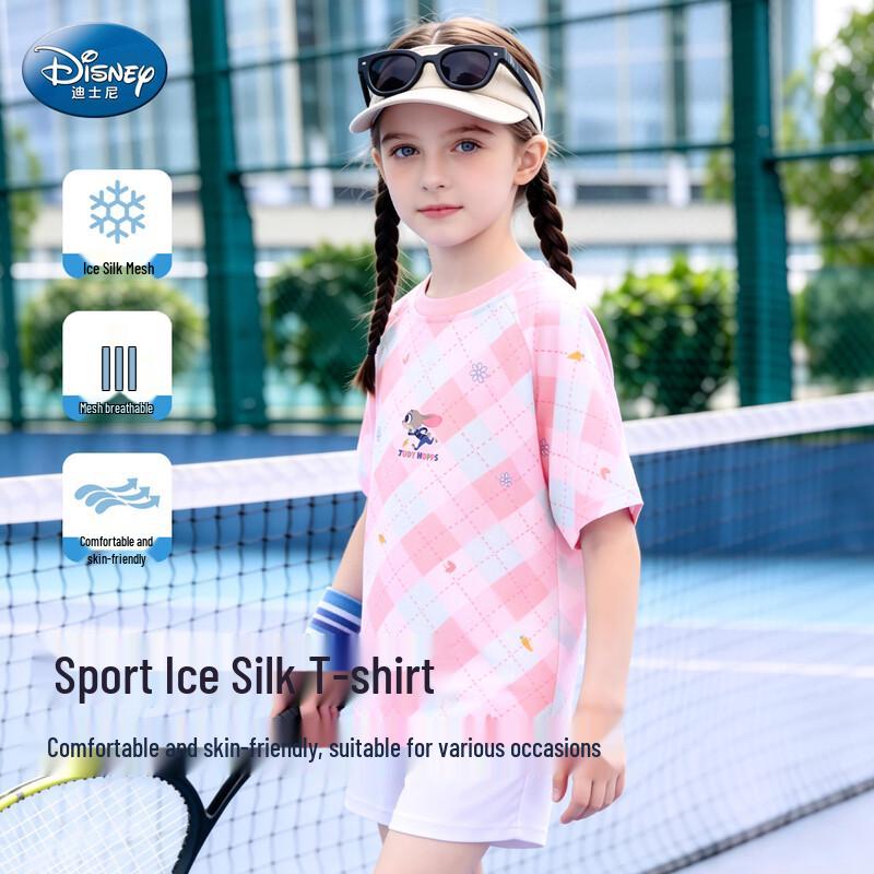 

Disney Girls Zootopia Ice Silk Short Sleeve T-Shirt 140