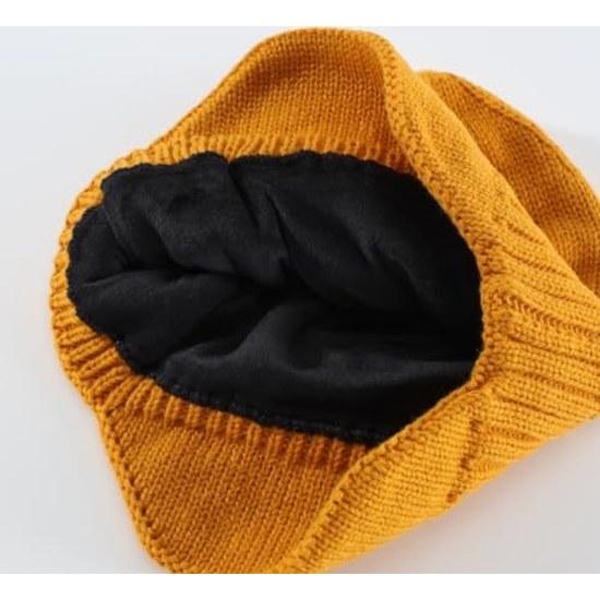 Connectyle knit cap ear flaps men winter warm outdoor cold protection hat skiing snowboarding.