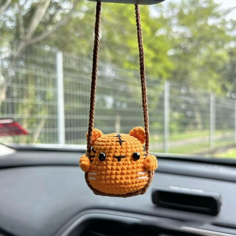 Cute Handmade Knitted Animal Pendants 1PC Frog Penguin Duck Chick Rabbit Charm Portable Backpack Keychain Decor for Kids