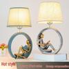 Zen Retro Ceramic Lamp: Elegant Chinese-Style Table Lamp for Bedroom, Living Room, or Study