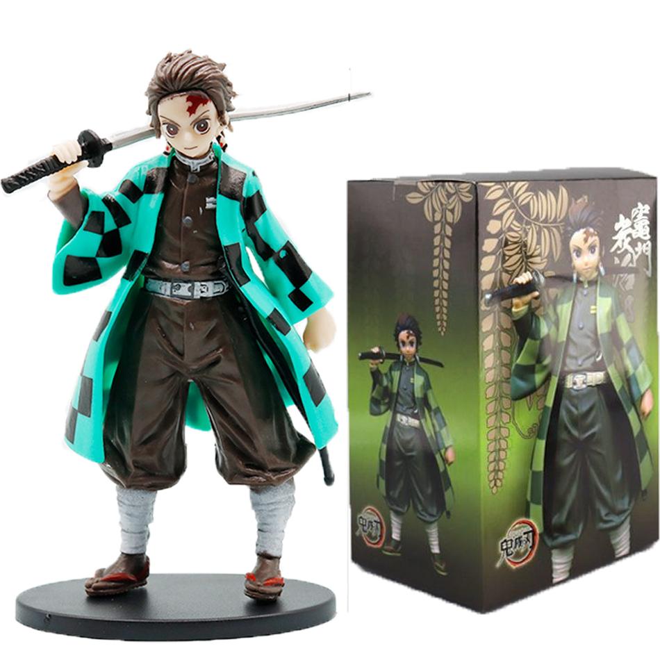 Figura de Anime Figuras de Demon Slayer Kimetsu No Yaiba Muñeco Tanjiro Nezuko Zenitsu Figura Figura de Acción Modelo Juguetes