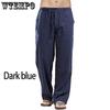 Men's Autumn Streetwear Elastic Waists Trousers Loose Pants Straight Party Pants Linen Plus Size