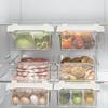 Transparent Refrigerator Storage Drawer Sliding Plastic Fruit Preservation Organizer Stackable Multi-Purpose Egg Container