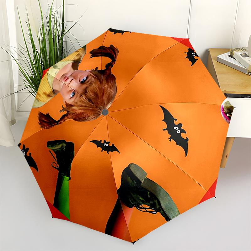 

Pippi Longstocking Themed Travel Umbrella-8 Ribs Automatic Opening and Closing, Portable Folding Design, Compact and Stylish Umbrella Suitab