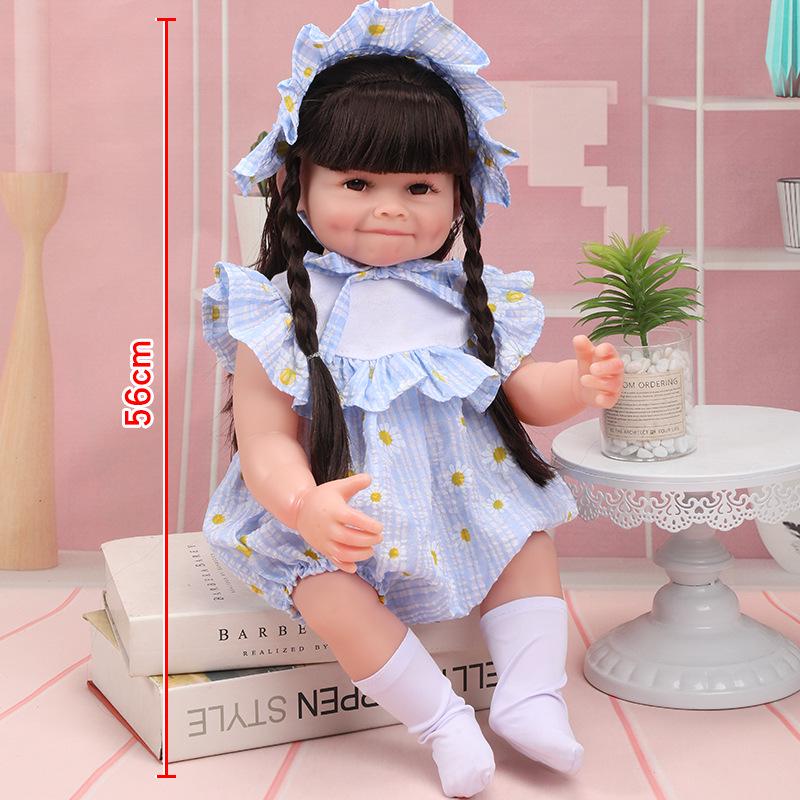 56cm Reborn Simulation Barbie Baby Doll Gift Set - Soft Gel Toy for Girls