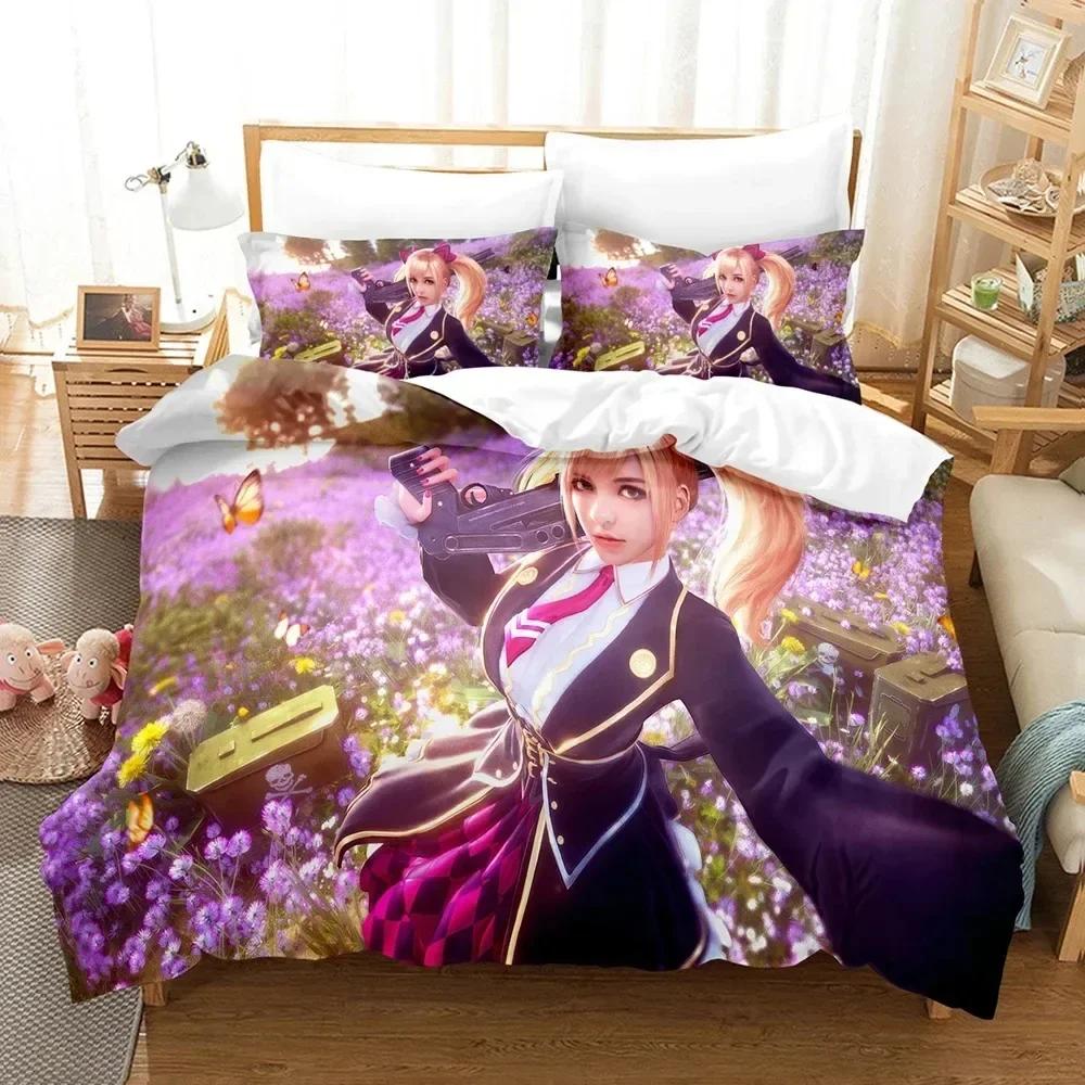 3D Print Free Fire Game Battlegrounds Bedding Set Bedroom Soft Modern Bedspreads Comefortable Duvet Cover Quilt Cover Pillowcase