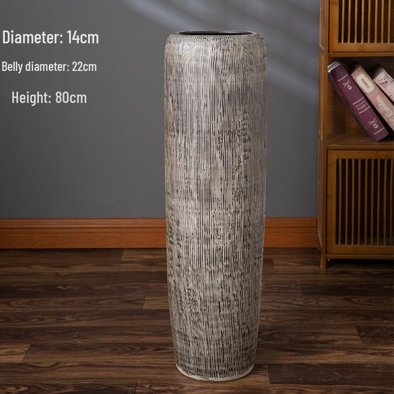 Ceramic Floor Vase for Living Room Dried Flower Arrangement - New Chinese Style Home Decor