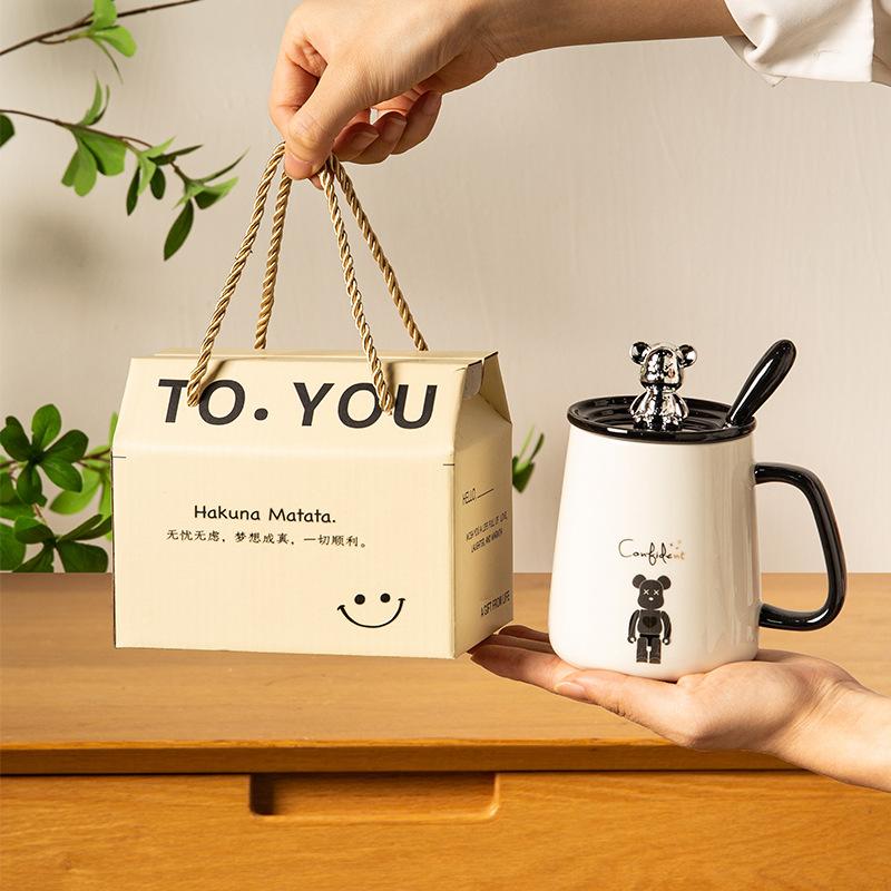 Cadou de absolvire pentru profesor Suveniruri pentru fete Cană ceramică de înaltă calitate cu capac Cadou Ceașcă de apă Ceașcă practică pentru bărbați