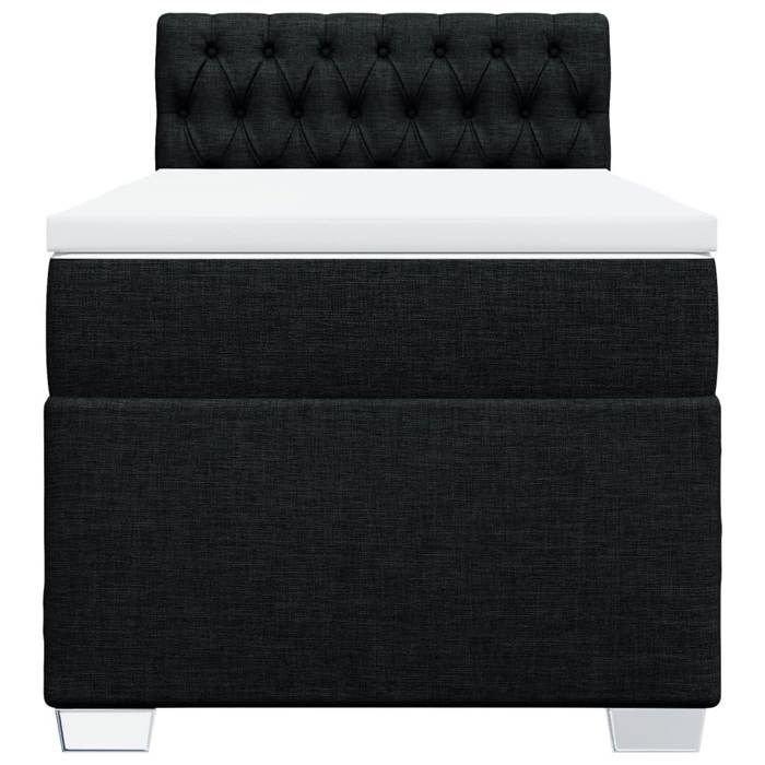 Maison Exclusive - Sommier à lattes de lit avec matelas Noir 100x200 cm Tissu