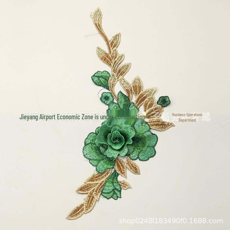 

Yixia этнический стиль многоцветный 3D пион вышивка аппликация украшение Ruyi flower