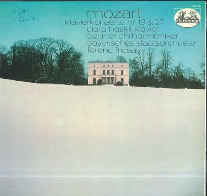 LP Record CLARA HASKIL BERLINER PHILHARMONIK Mozart Klavierkonzerte Nr. 19 27 2548032 HELIODOR Germany Classical Used