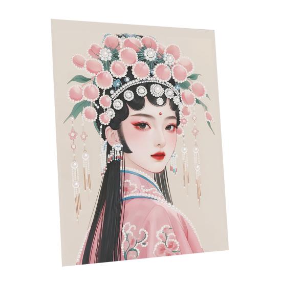 Kit de Pintura com Pérolas de Plástico para Adultos DIY Arte 3D com Pérolas Artesanato Pérolas de Plástico Tela Pré-Impressa Conjunto para Decoração de Casa Amantes de Artesanato