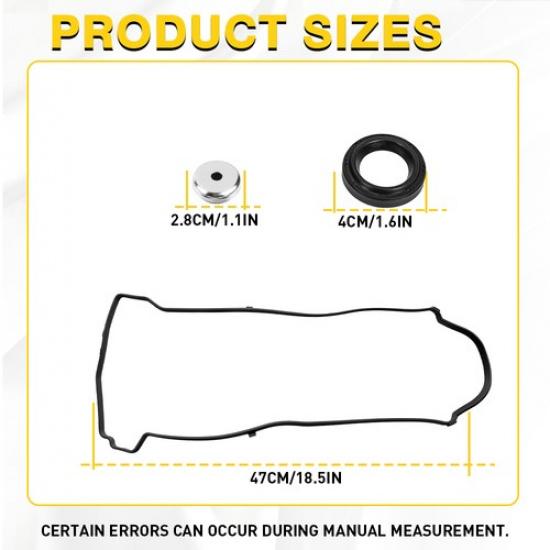 Valve Cover Gasket Set Rubber For 2002-2006 Acura RSX 2.0L L4 DOHC 12342-P08-004