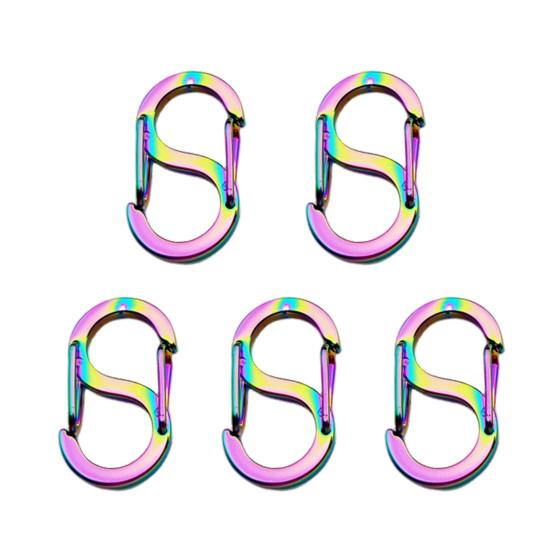 Yousheng 5Pcs S-type Double-ended Spring Buckle Secure Double Opening Design Necklace Shortener Bracelet Connector Jewelry Making Clasp