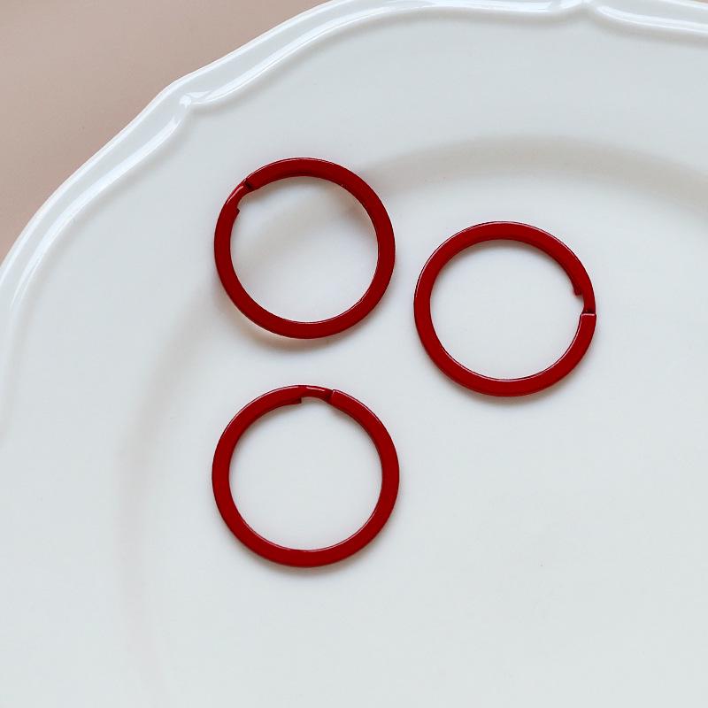 Macaron Color Heart Ring Keychain Clasp for DIY Jewelry, Bracelets, and Phone Chains