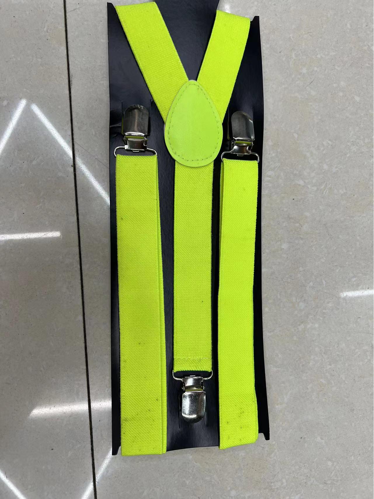 

Унисекс Черные Регулируемые Подтяжки на Трех Зажимах с Высокой Эластичностью для Брюк