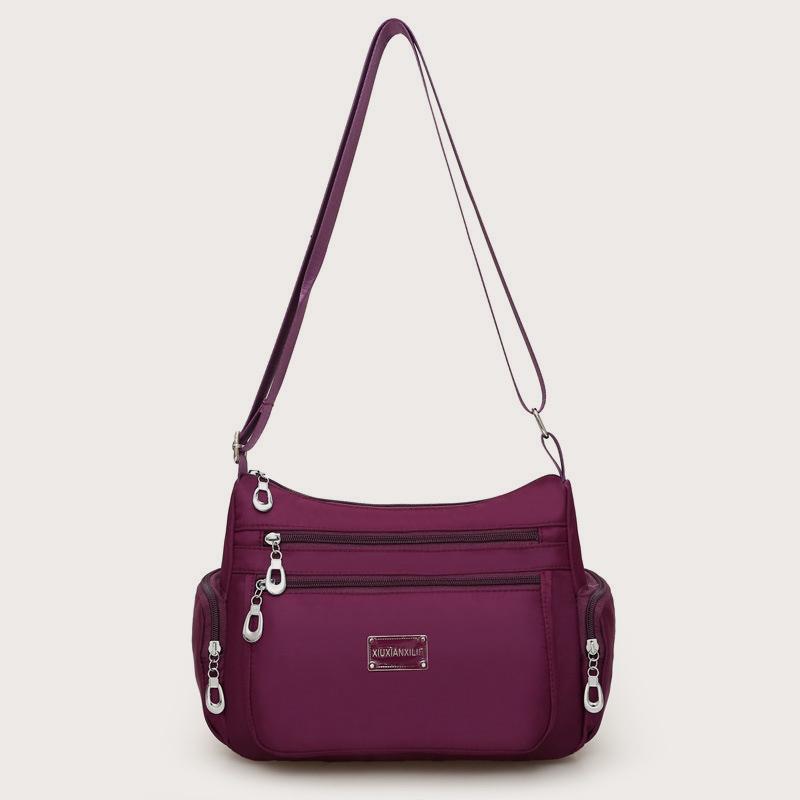 Multi-Layer Nylon Shoulder Bag Water-Repellent Multi-Pocket Zipper Bag Lady Messenger Bag Designer Crossbody Bag