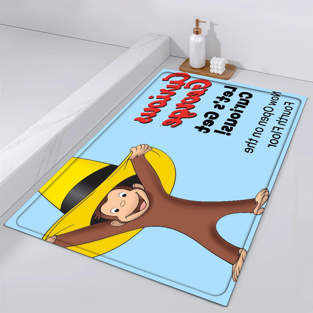 George Door Mat Bedside Entrance Bath Floor Cartoon Decoration Corridor Door US Mat C-Curious Carpet Living Room Balcony