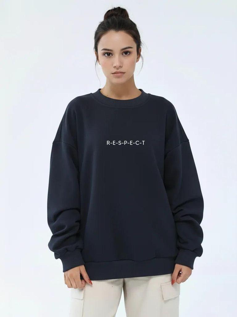 Women's Oversize Autumn/Winter Slimming Round Neck Hoodie - Versatile Streetwear Fashion