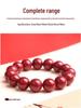 Authentic High-Content Cinnabar Bracelet with Purple Gold Sand Crystals, Supports Re-Inspection
