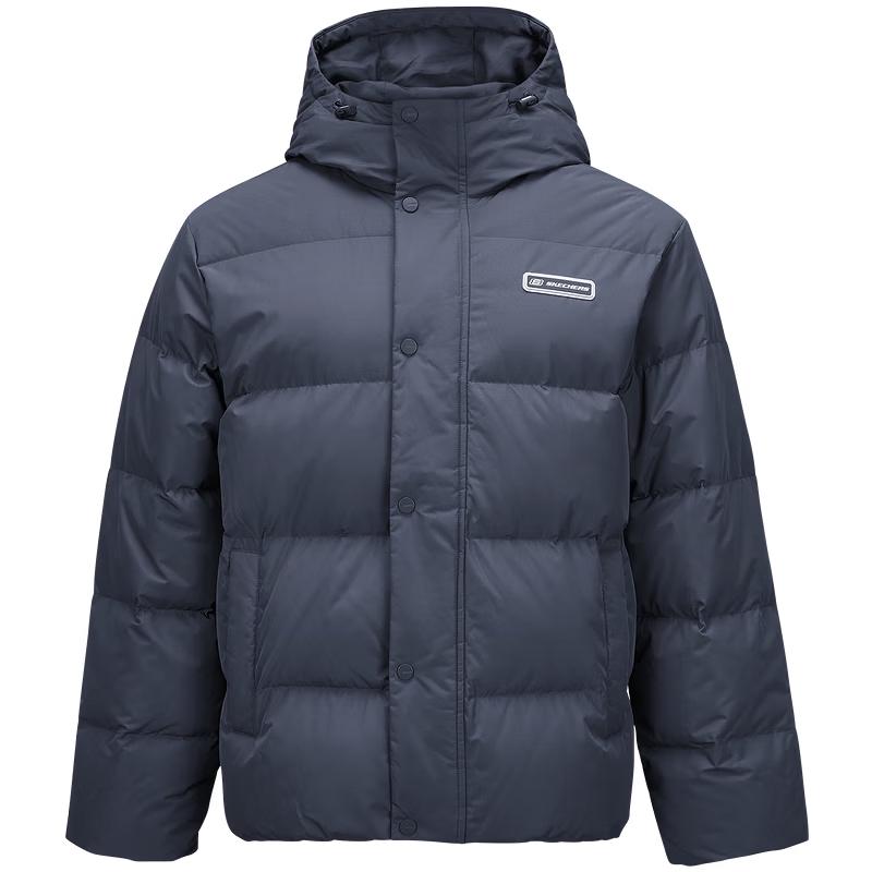 Skechers Унисекс Короткая Пуховая Куртка с Капюшоном L324U154 S