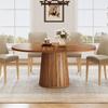 Tribesigns Oval Dining Table for 6 People, 55.11 Inch Farmhouse Wooden Dining Table, Rustic Kitchen Table with Wooden Table