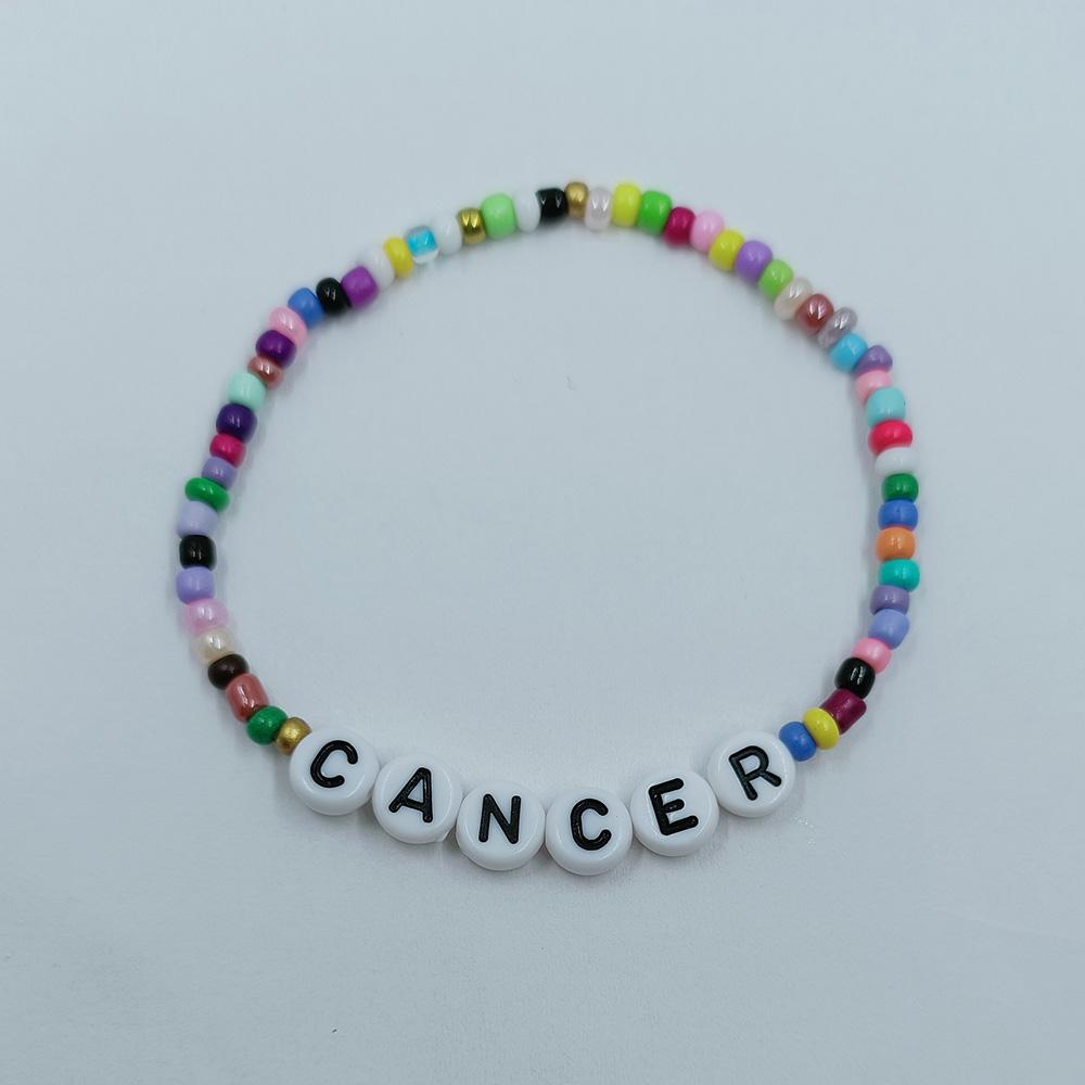 Colorful Beaded Bracelet Rainbow Friendship Bracelet Elastic Stretch Letter Beaded Bracelets for Kids Girls