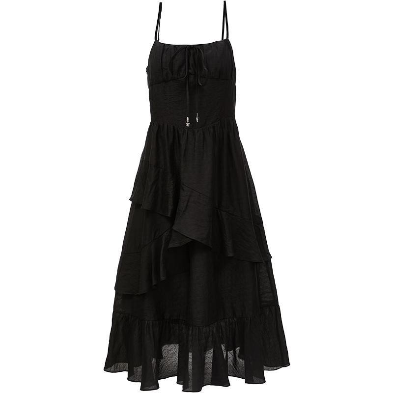 

ONLY Women s Sweet Ruffle A-Line Camisole Midi Dress S